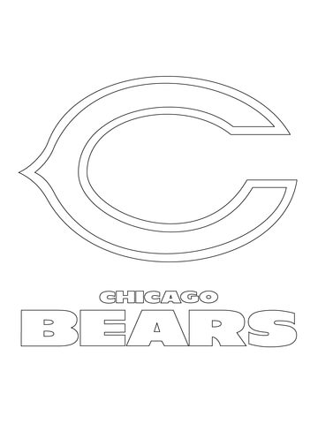 Chicago Bears Logo  Coloring Page